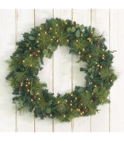 2022white × green christmas wreathe① Green Resin Festive Christmas Tree Ornament 41x20 - TK Maxx UK